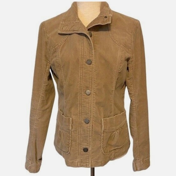 Eddie Bauer Jackets & Blazers - Eddie Bauer Tan Button Up Corduroy Jacket Size Medium